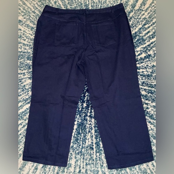 Woman Within Navy Blue Natural Fit Denim Pants (NWOT) - Picture 6 of 8